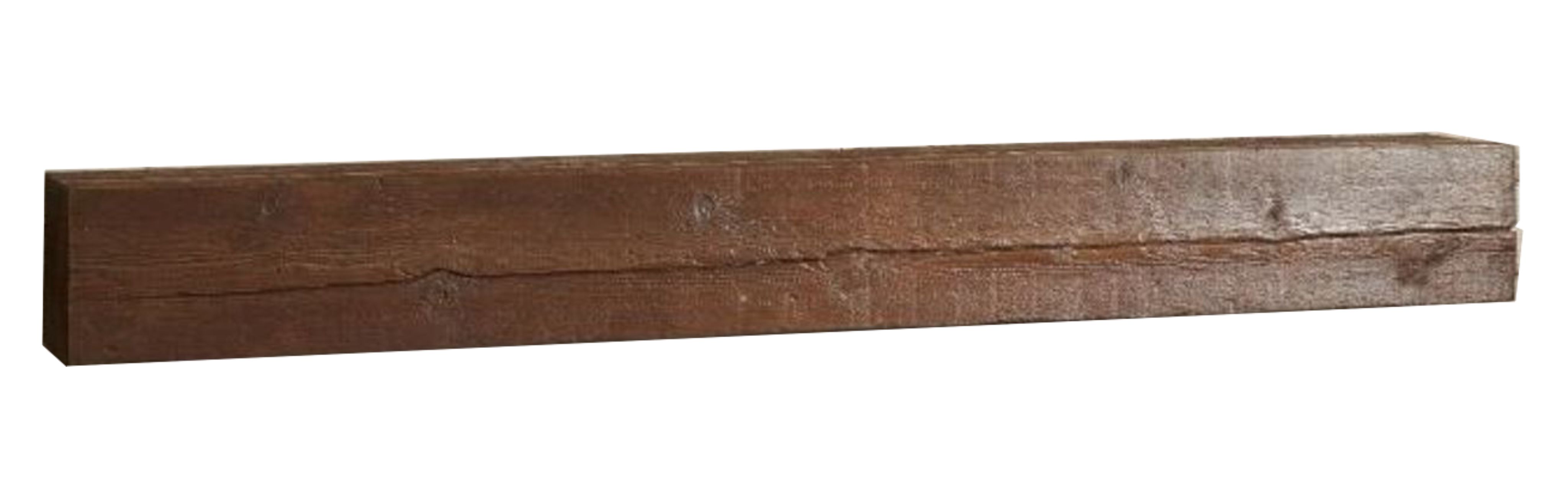 60" Chestnut Brown Concrete Mantel Shelf